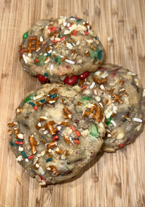 Holiday sugar cookies with festive sprinkles